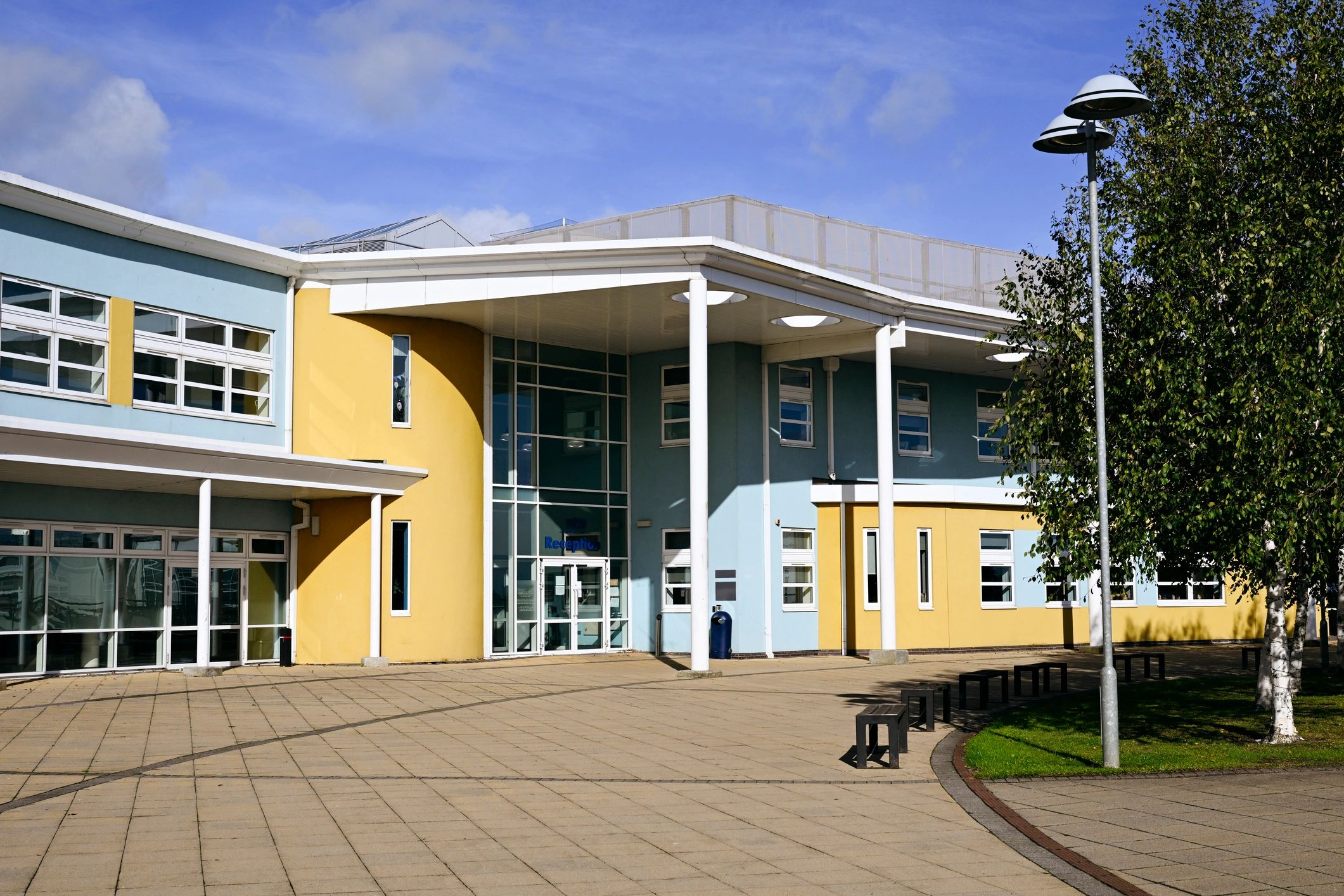 Well-maintained commercial building exterior
