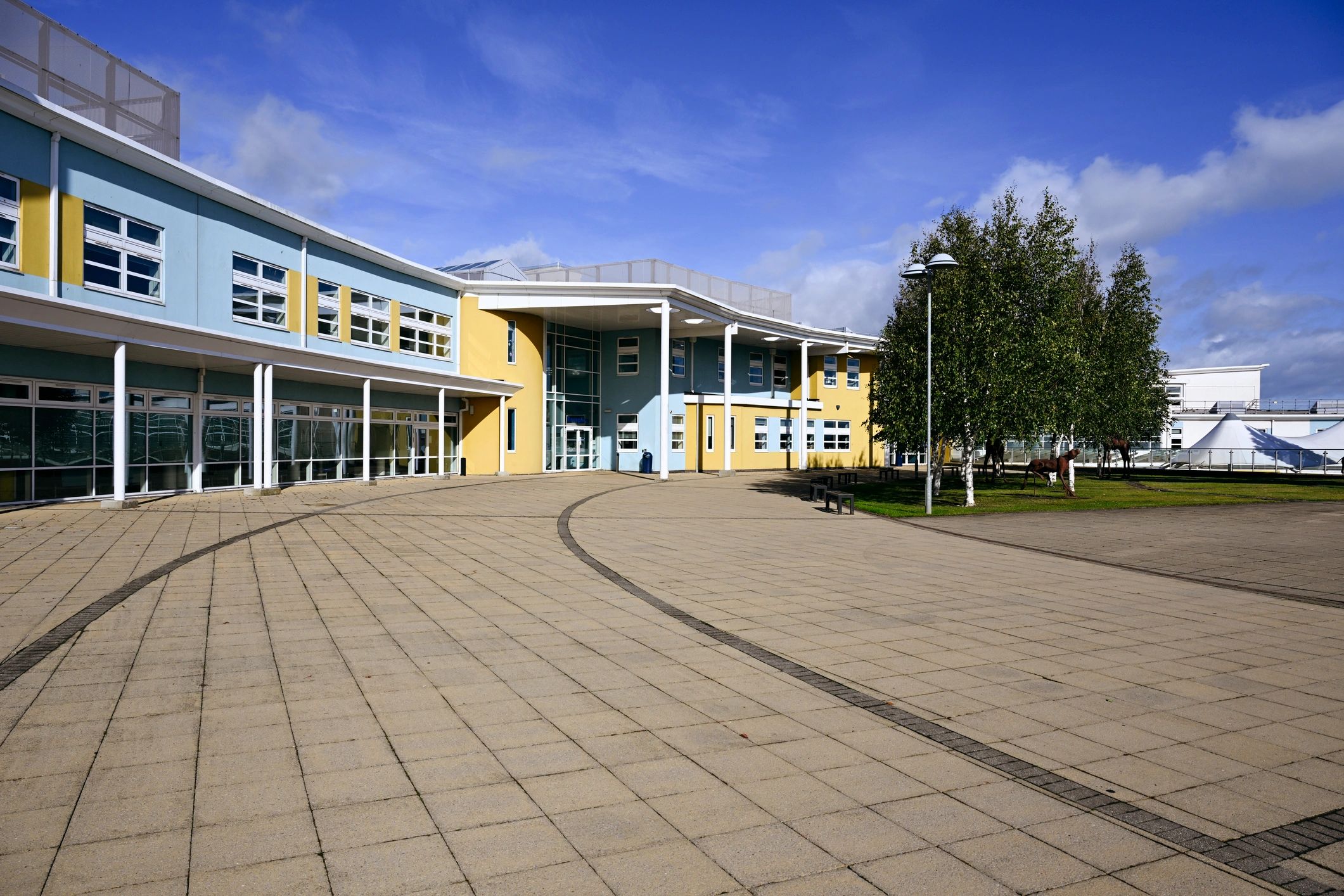 Commercial building exterior representing property cleaning